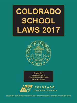 cover image of Colorado School Laws